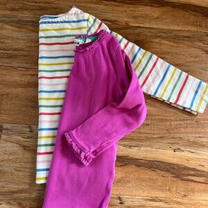 Mini Boden Striped and Pink Long Sleeve Tops